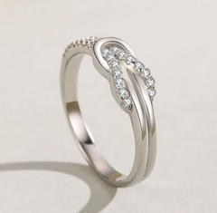 Elegant Silver Knot Ring