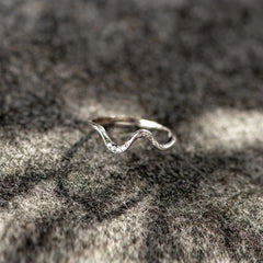 Fashion Water Wave Silver Ring