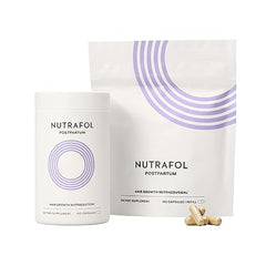 Nutrafol Postpartum Hair Growth Supplements Clinically Tested for Visibly Thicker Hair and Less Shedding Breastfeeding-friendly - 2 Month Supply Pack of 2