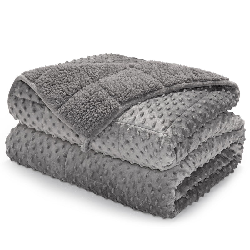 Sherpa Fleece Weighted Blanket for Adults (Queen)