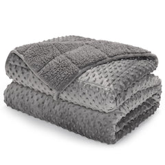 Sherpa Fleece Weighted Blanket for Adults (Queen)