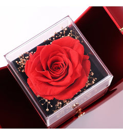 Double-Open Eternal Flower Jewelry Box